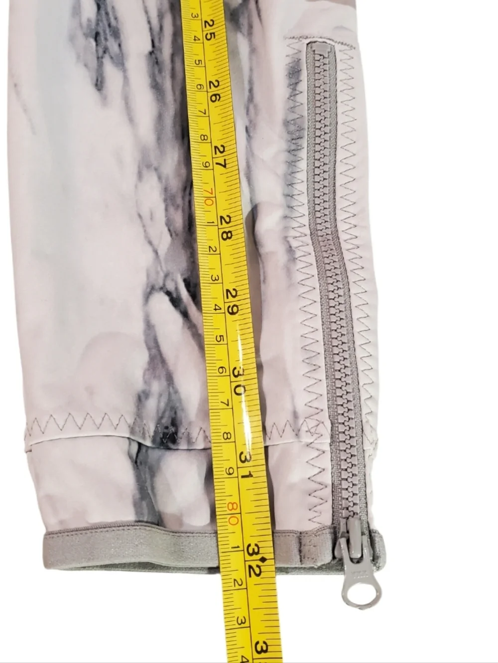 Adidas‎ By Stella McCartney Women's White Marble Ankle Leggings Medium